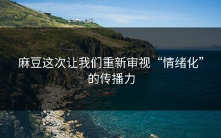 麻豆这次让我们重新审视“情绪化”的传播力