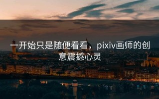 一开始只是随便看看，pixiv画师的创意震撼心灵
