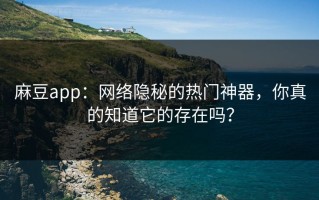 麻豆app：网络隐秘的热门神器，你真的知道它的存在吗？